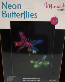 Perlenstick-Set * Neon Butterflies 30x40cm